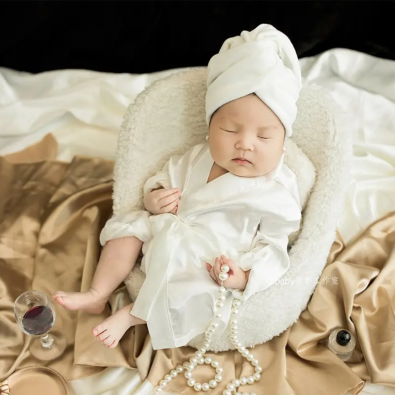 Bathrobe Wine Theme Set - Newborn Photography Props